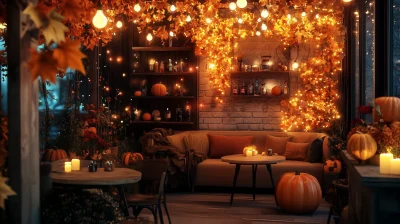 Cozy Autumn Cafe