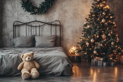 Cozy Christmas Teddy Bear