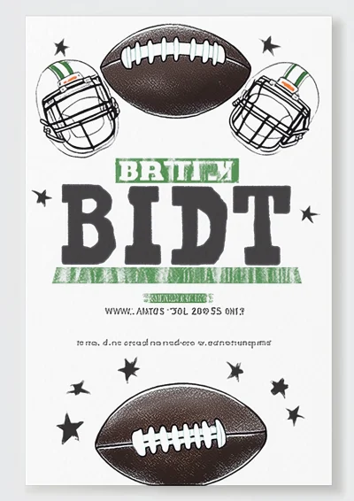 Football Birthday Invitation