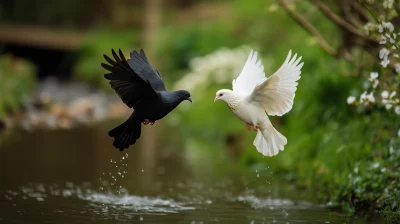 Doves in Flight