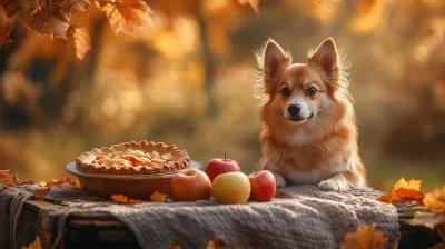 Autumn Picnic with Dog