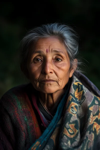 Portrait of an Indian Village Woman