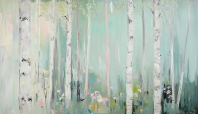 Spring Birch Trees