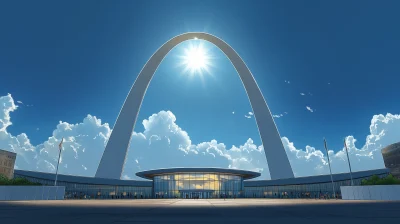 Cartoon St Louis Arch