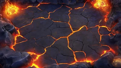 Pixar Style Lava Background