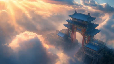 Heavenly Gate Above the Clouds