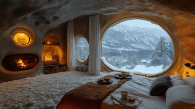 Cozy Underground Cave Bedroom