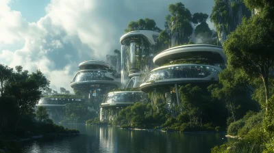 Futuristic Lakeside City