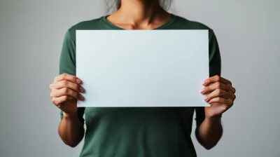 Person Holding Blank Paper