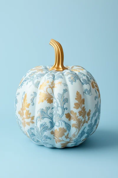 Blue and Gold Pumpkin