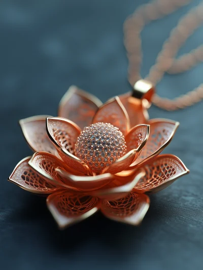 Sacred Geometry Rose Gold Pendant