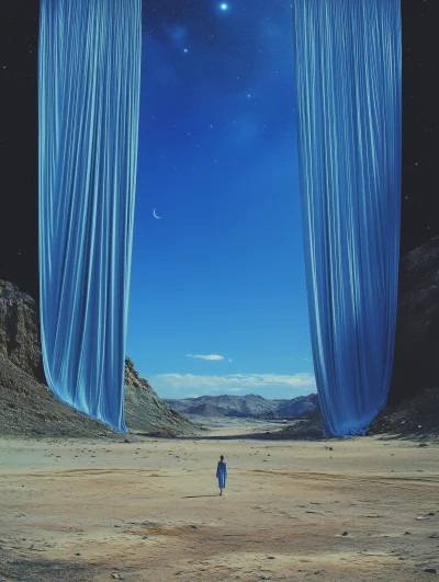 Surreal Landscape with Figure