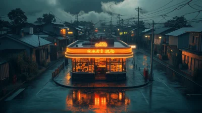 Neon Diner at Midnight