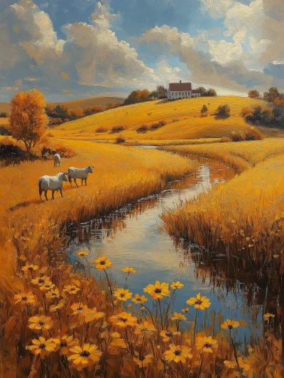 Golden Autumn Pasture