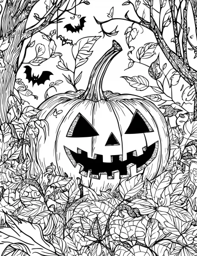 Halloween Mandala Animal Coloring Page