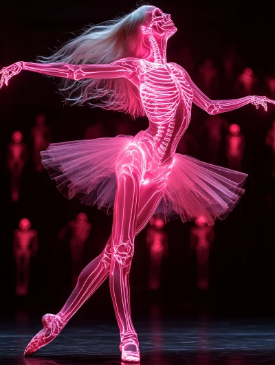 Albino Ballerina in Vintage Theater