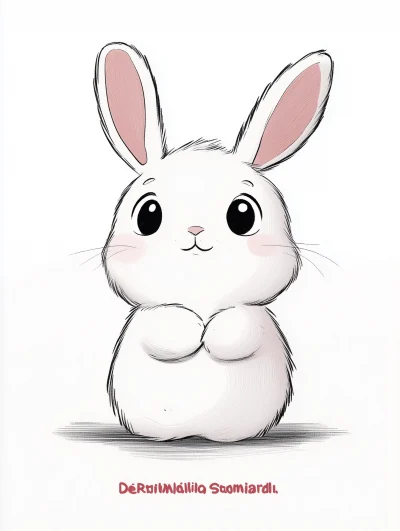 Cute Dwarf Rabbit Illustration