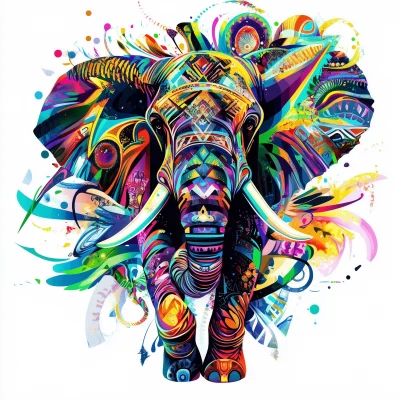 Bold Elephant Illustration