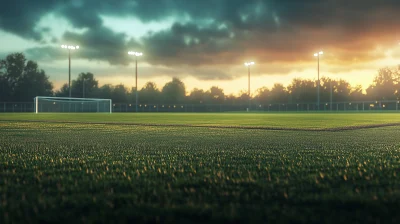 Evening Soccer Field