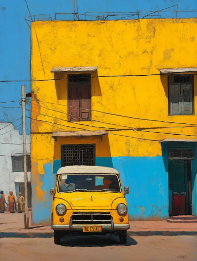 South India Market Street in Wes Anderson Style