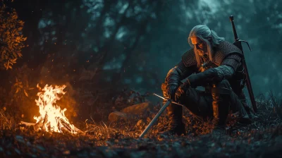 Geralt by the Fire