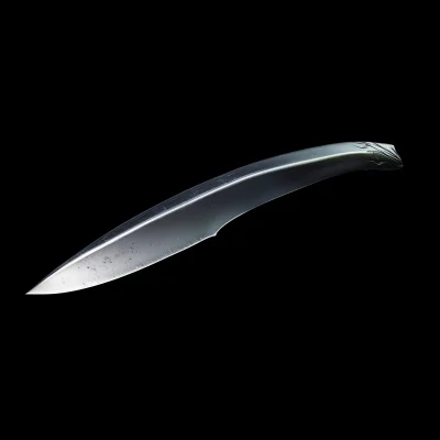 Knife Texture on Black Background