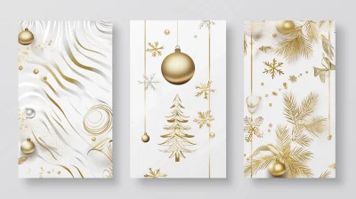 Elegant Christmas and New Year Cover Design