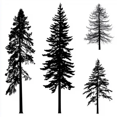 Pine Tree Silhouettes