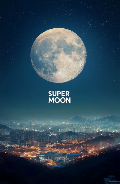 Super Moon over Seoul