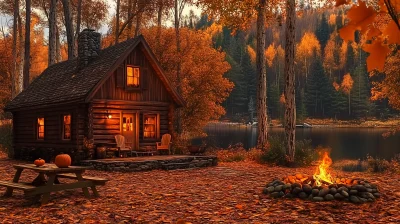 Cozy Autumn Cabin