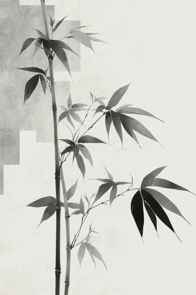 Dynamic Bamboo Illustration