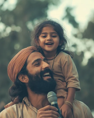 Father and Daughter in Rural Punjab