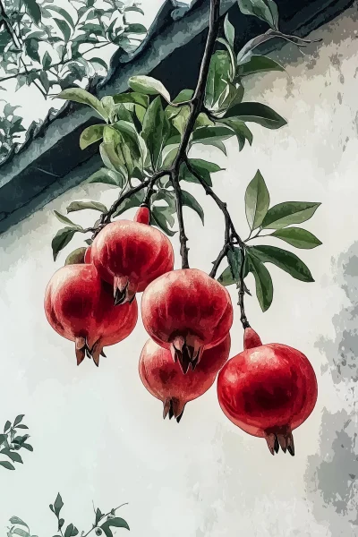 Autumn Pomegranates