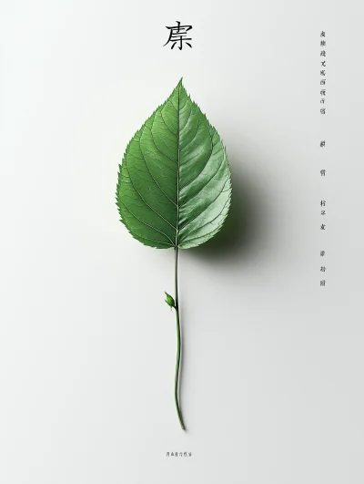 Elegant Rose Leaf Poster