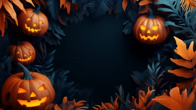 Halloween Concept Border Design