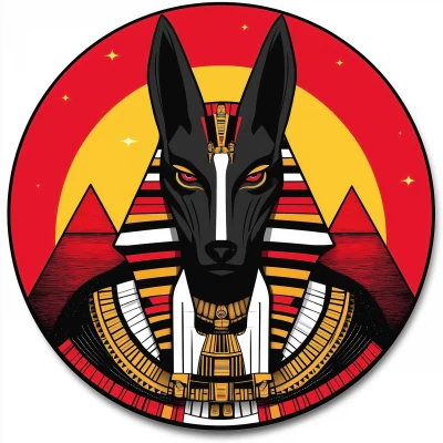 Anubis Against the Pyramids