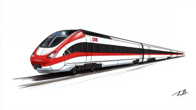 Caricature of Intercity Express Train