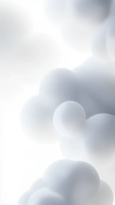 Round Clouds Minimalist Background