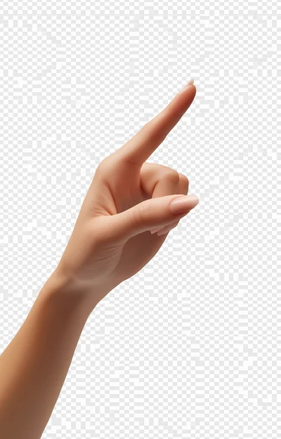 Photorealistic Female Hand Pointing