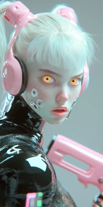 Angry Cyborg Woman