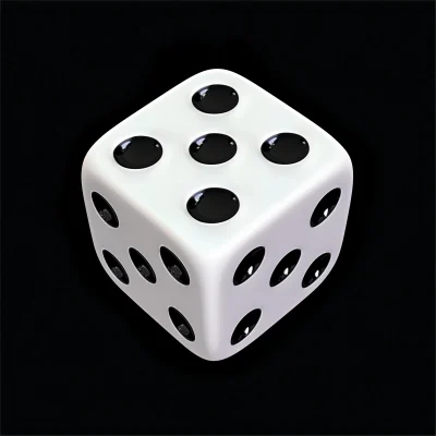 Cartoon White Dice