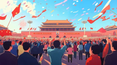 Celebration at Tiananmen Square