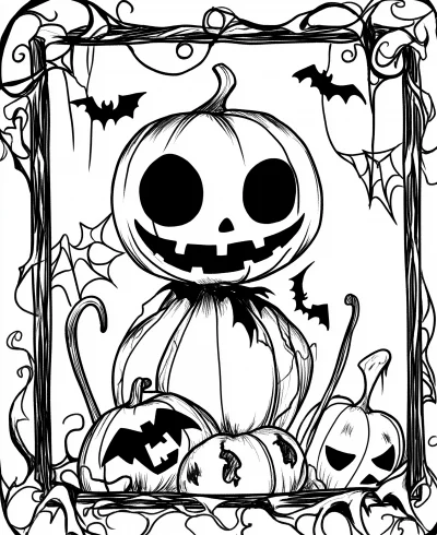 Spooky Halloween Coloring Page