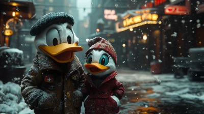 Fashionable Ducks in Times Square