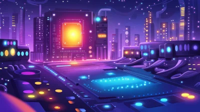 Colorful CPU Illustration