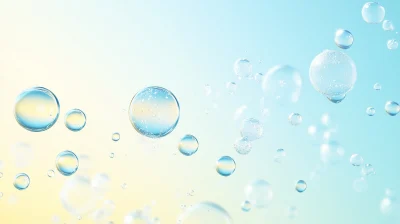 Abstract Bubbles in Blue Water