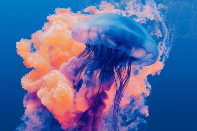 Colorful Exploding Jellyfish