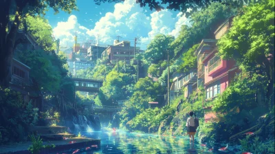 Dreamy Japanese Cityscape