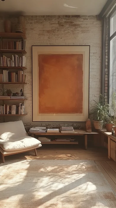 Cozy Living Room with Artwork