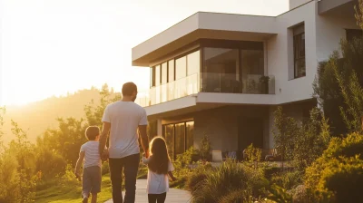 Happy Family at Sunset